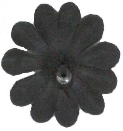 SATIN FLOWERS - BLACK